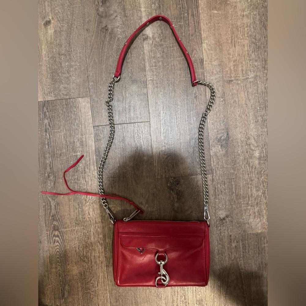 Red Leather Shoulder Bag